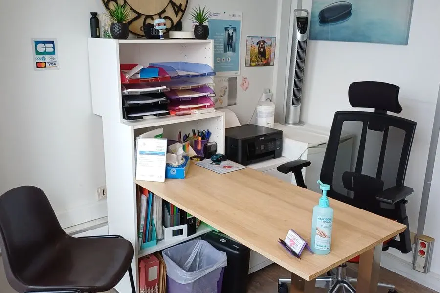 Bureau d'accueil du cabinet infirmier Caresco Plaisir